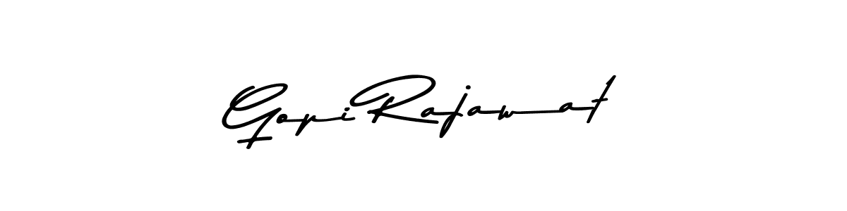 How to make Gopi Rajawat name signature. Use Asem Kandis PERSONAL USE style for creating short signs online. This is the latest handwritten sign. Gopi Rajawat signature style 9 images and pictures png