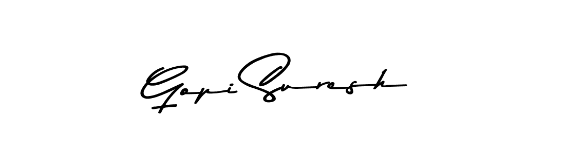 Design your own signature with our free online signature maker. With this signature software, you can create a handwritten (Asem Kandis PERSONAL USE) signature for name Gopi Suresh. Gopi Suresh signature style 9 images and pictures png