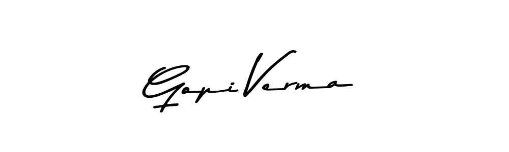 Make a beautiful signature design for name Gopi Verma. With this signature (Asem Kandis PERSONAL USE) style, you can create a handwritten signature for free. Gopi Verma signature style 9 images and pictures png
