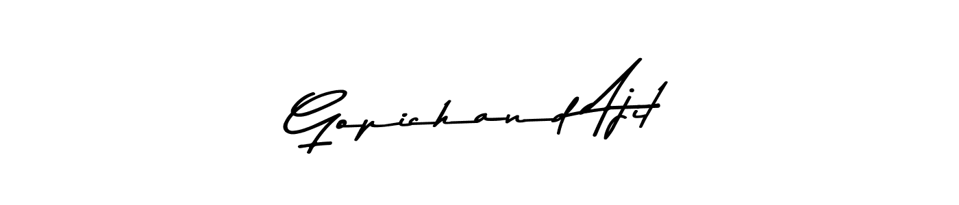 Use a signature maker to create a handwritten signature online. With this signature software, you can design (Asem Kandis PERSONAL USE) your own signature for name Gopichand Ajit. Gopichand Ajit signature style 9 images and pictures png