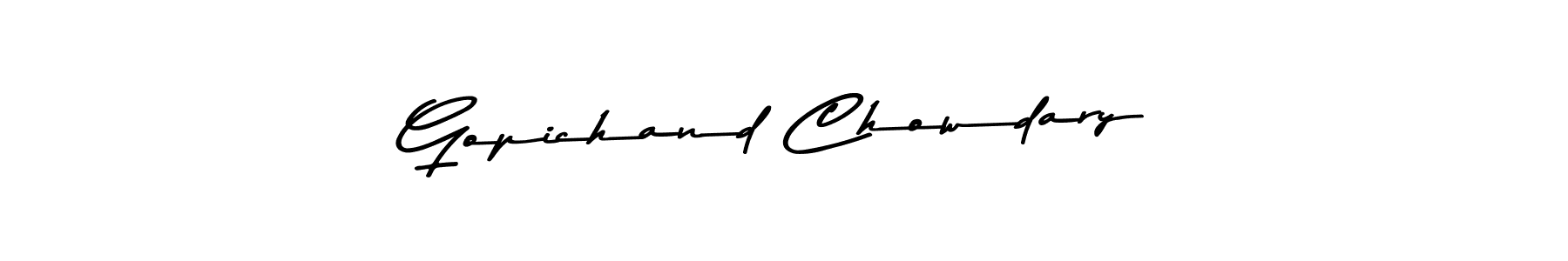 Make a short Gopichand Chowdary signature style. Manage your documents anywhere anytime using Asem Kandis PERSONAL USE. Create and add eSignatures, submit forms, share and send files easily. Gopichand Chowdary signature style 9 images and pictures png