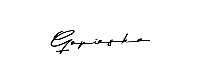 Create a beautiful signature design for name Gopiesha. With this signature (Asem Kandis PERSONAL USE) fonts, you can make a handwritten signature for free. Gopiesha signature style 9 images and pictures png