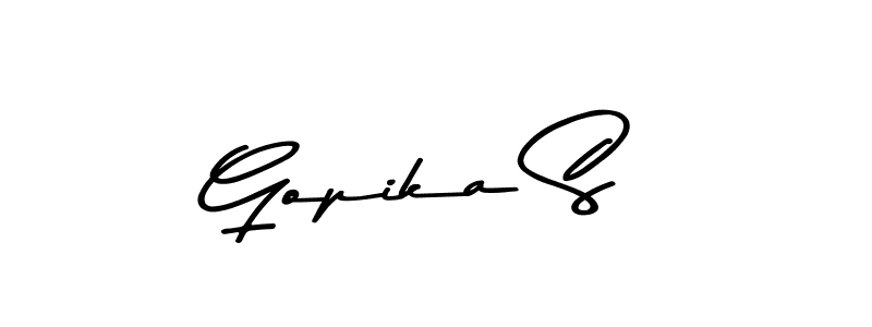 This is the best signature style for the Gopika S name. Also you like these signature font (Asem Kandis PERSONAL USE). Mix name signature. Gopika S signature style 9 images and pictures png