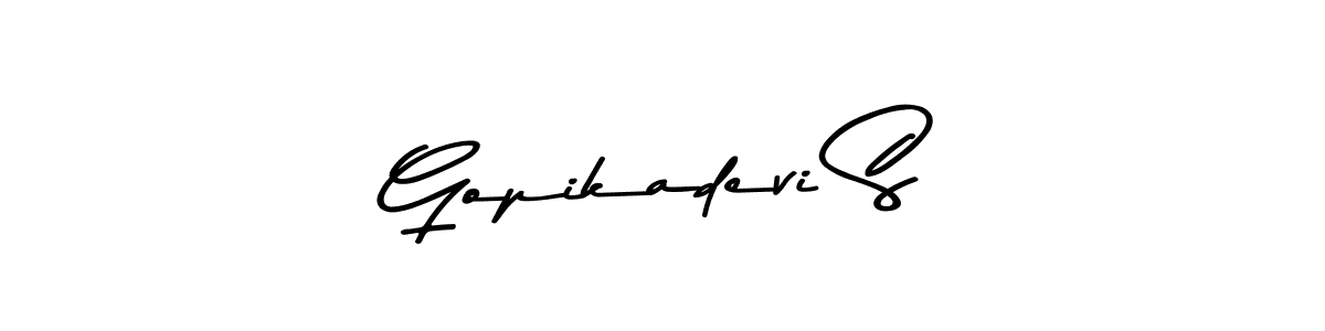 You should practise on your own different ways (Asem Kandis PERSONAL USE) to write your name (Gopikadevi S) in signature. don't let someone else do it for you. Gopikadevi S signature style 9 images and pictures png