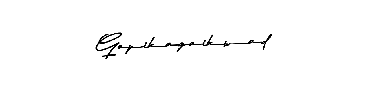 Also You can easily find your signature by using the search form. We will create Gopikagaikwad name handwritten signature images for you free of cost using Asem Kandis PERSONAL USE sign style. Gopikagaikwad signature style 9 images and pictures png