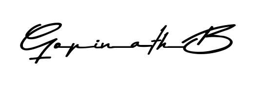 Gopinath B stylish signature style. Best Handwritten Sign (Asem Kandis PERSONAL USE) for my name. Handwritten Signature Collection Ideas for my name Gopinath B. Gopinath B signature style 9 images and pictures png