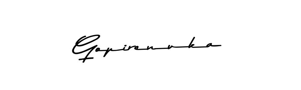 Asem Kandis PERSONAL USE is a professional signature style that is perfect for those who want to add a touch of class to their signature. It is also a great choice for those who want to make their signature more unique. Get Gopirenuka name to fancy signature for free. Gopirenuka signature style 9 images and pictures png