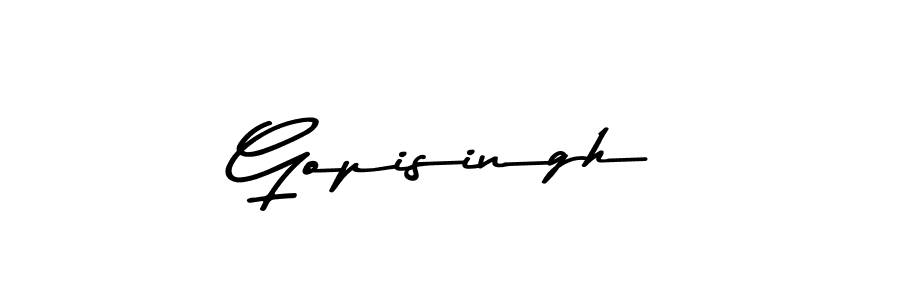Use a signature maker to create a handwritten signature online. With this signature software, you can design (Asem Kandis PERSONAL USE) your own signature for name Gopisingh. Gopisingh signature style 9 images and pictures png