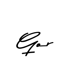 Gor stylish signature style. Best Handwritten Sign (Asem Kandis PERSONAL USE) for my name. Handwritten Signature Collection Ideas for my name Gor. Gor signature style 9 images and pictures png