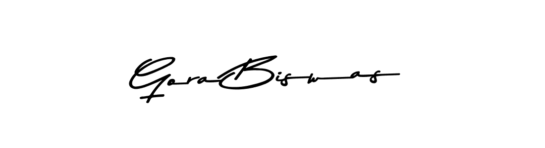 Make a beautiful signature design for name Gora Biswas. With this signature (Asem Kandis PERSONAL USE) style, you can create a handwritten signature for free. Gora Biswas signature style 9 images and pictures png