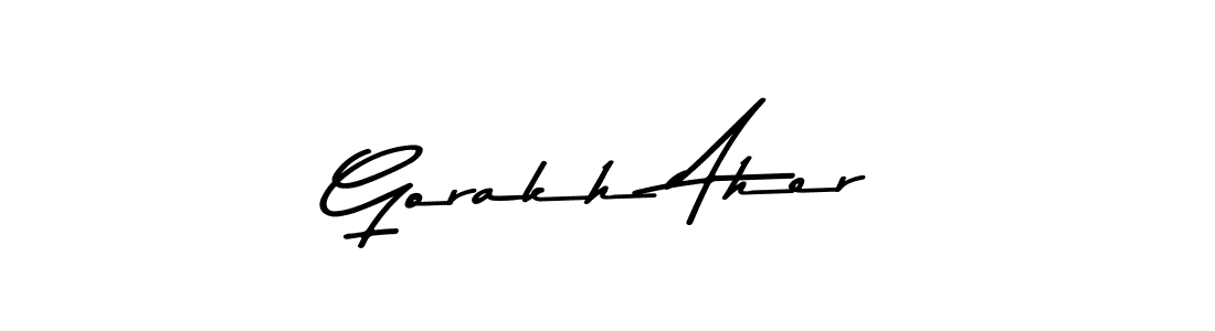 Similarly Asem Kandis PERSONAL USE is the best handwritten signature design. Signature creator online .You can use it as an online autograph creator for name Gorakh Aher. Gorakh Aher signature style 9 images and pictures png