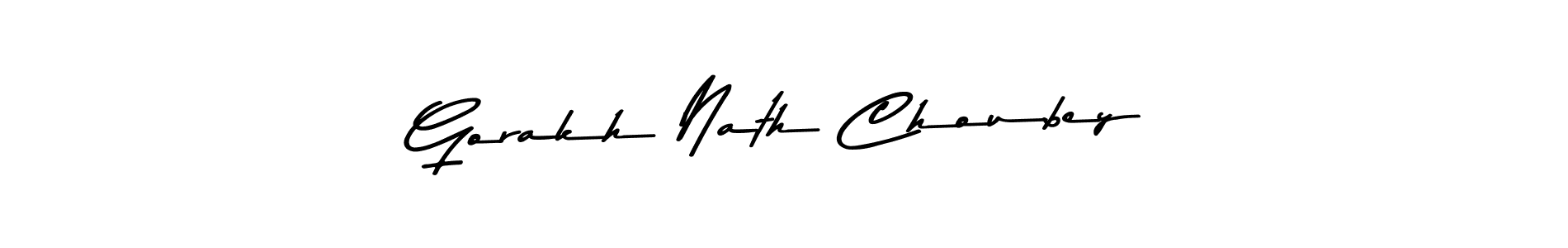 Create a beautiful signature design for name Gorakh Nath Choubey. With this signature (Asem Kandis PERSONAL USE) fonts, you can make a handwritten signature for free. Gorakh Nath Choubey signature style 9 images and pictures png