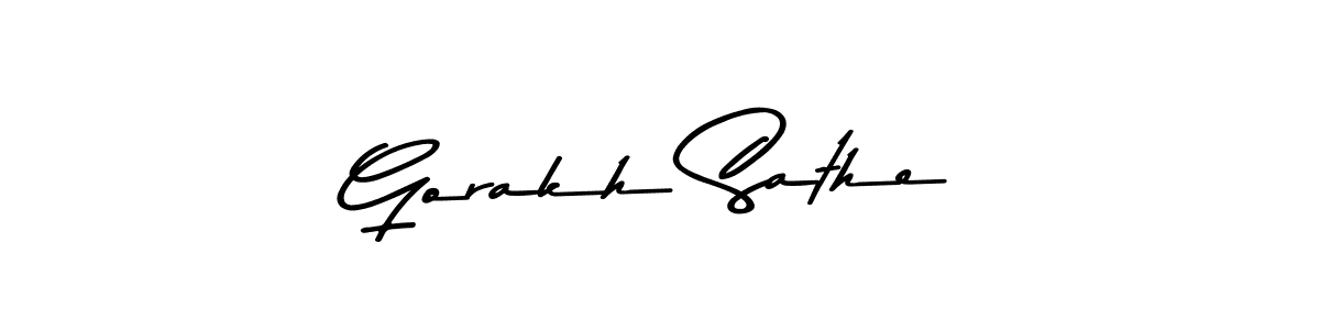 Design your own signature with our free online signature maker. With this signature software, you can create a handwritten (Asem Kandis PERSONAL USE) signature for name Gorakh Sathe. Gorakh Sathe signature style 9 images and pictures png