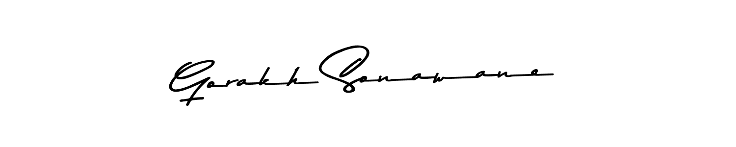 This is the best signature style for the Gorakh Sonawane name. Also you like these signature font (Asem Kandis PERSONAL USE). Mix name signature. Gorakh Sonawane signature style 9 images and pictures png