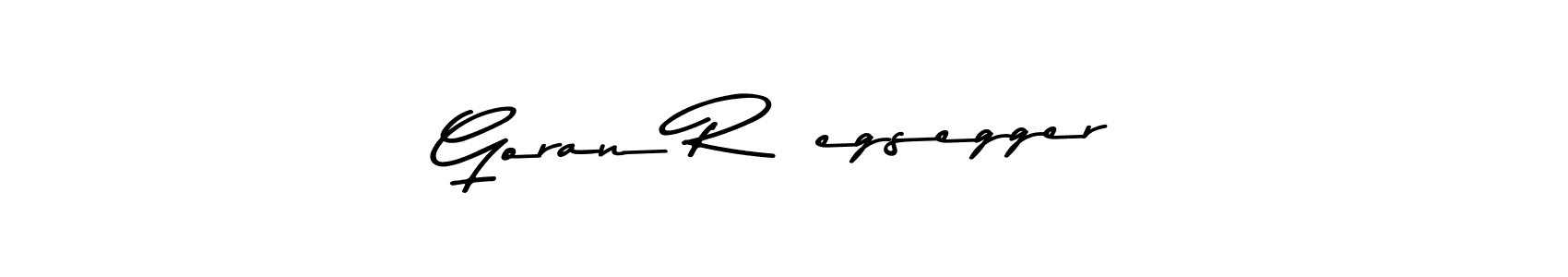 Create a beautiful signature design for name Goran Rüegsegger. With this signature (Asem Kandis PERSONAL USE) fonts, you can make a handwritten signature for free. Goran Rüegsegger signature style 9 images and pictures png