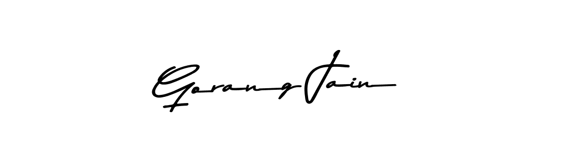 Also You can easily find your signature by using the search form. We will create Gorang Jain name handwritten signature images for you free of cost using Asem Kandis PERSONAL USE sign style. Gorang Jain signature style 9 images and pictures png