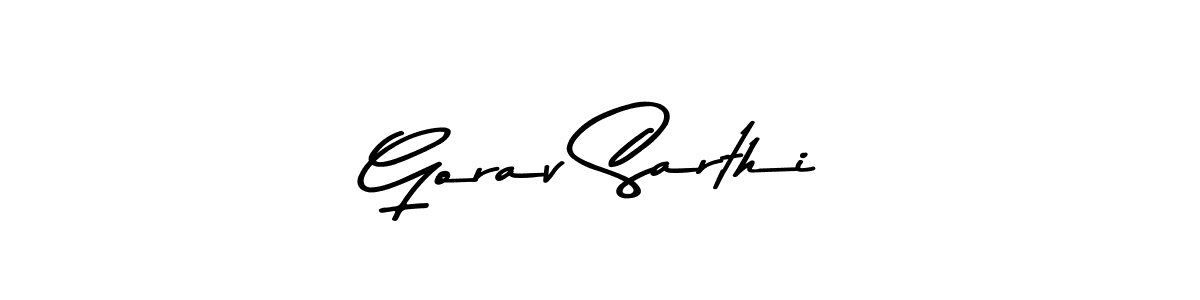 Make a beautiful signature design for name Gorav Sarthi. Use this online signature maker to create a handwritten signature for free. Gorav Sarthi signature style 9 images and pictures png