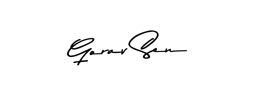 Gorav Sen stylish signature style. Best Handwritten Sign (Asem Kandis PERSONAL USE) for my name. Handwritten Signature Collection Ideas for my name Gorav Sen. Gorav Sen signature style 9 images and pictures png