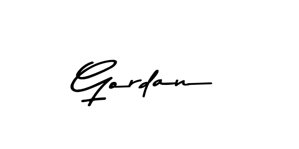 Use a signature maker to create a handwritten signature online. With this signature software, you can design (Asem Kandis PERSONAL USE) your own signature for name Gordan. Gordan signature style 9 images and pictures png