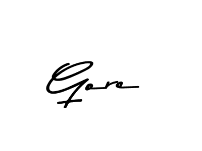Create a beautiful signature design for name Gore. With this signature (Asem Kandis PERSONAL USE) fonts, you can make a handwritten signature for free. Gore signature style 9 images and pictures png