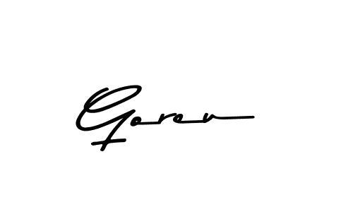 Make a beautiful signature design for name Goreu. With this signature (Asem Kandis PERSONAL USE) style, you can create a handwritten signature for free. Goreu signature style 9 images and pictures png