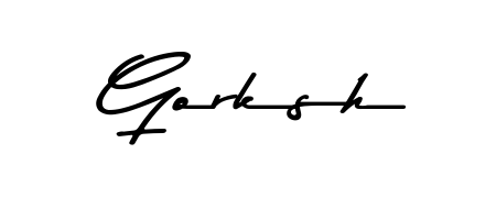 This is the best signature style for the Gorksh name. Also you like these signature font (Asem Kandis PERSONAL USE). Mix name signature. Gorksh signature style 9 images and pictures png