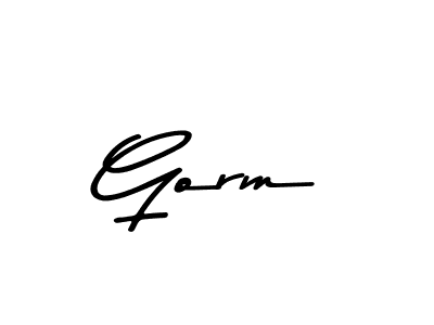 Design your own signature with our free online signature maker. With this signature software, you can create a handwritten (Asem Kandis PERSONAL USE) signature for name Gorm. Gorm signature style 9 images and pictures png