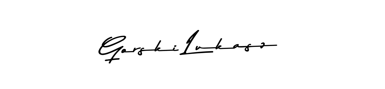 Asem Kandis PERSONAL USE is a professional signature style that is perfect for those who want to add a touch of class to their signature. It is also a great choice for those who want to make their signature more unique. Get Gorski Lukasz name to fancy signature for free. Gorski Lukasz signature style 9 images and pictures png