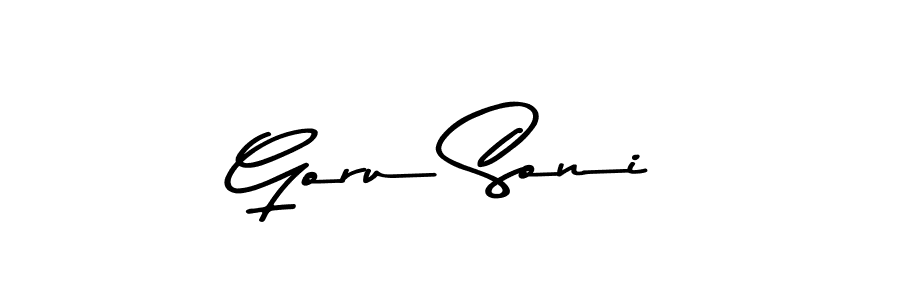 Make a beautiful signature design for name Goru Soni. With this signature (Asem Kandis PERSONAL USE) style, you can create a handwritten signature for free. Goru Soni signature style 9 images and pictures png