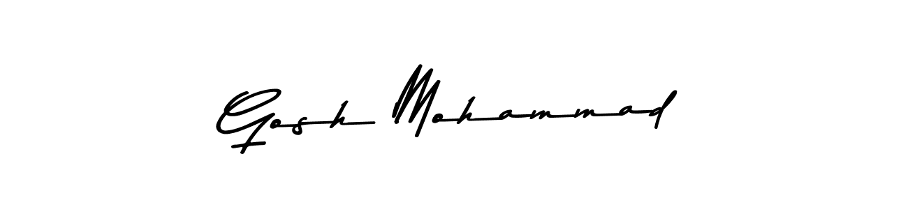 Asem Kandis PERSONAL USE is a professional signature style that is perfect for those who want to add a touch of class to their signature. It is also a great choice for those who want to make their signature more unique. Get Gosh Mohammad name to fancy signature for free. Gosh Mohammad signature style 9 images and pictures png