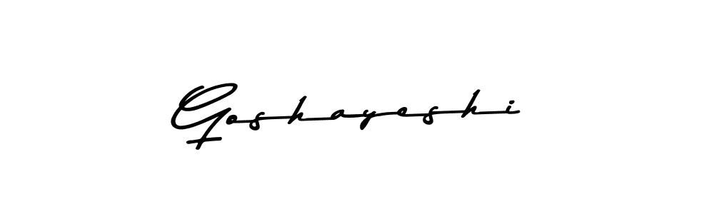 How to make Goshayeshi signature? Asem Kandis PERSONAL USE is a professional autograph style. Create handwritten signature for Goshayeshi name. Goshayeshi signature style 9 images and pictures png