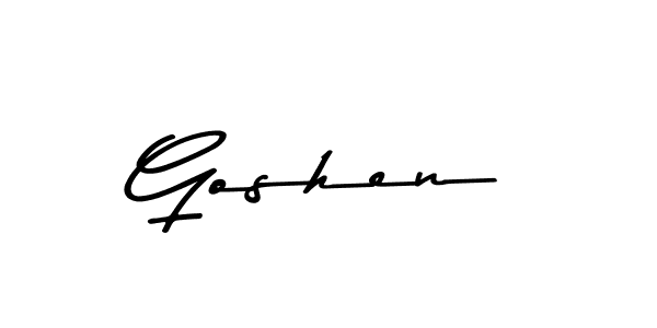 Design your own signature with our free online signature maker. With this signature software, you can create a handwritten (Asem Kandis PERSONAL USE) signature for name Goshen. Goshen signature style 9 images and pictures png