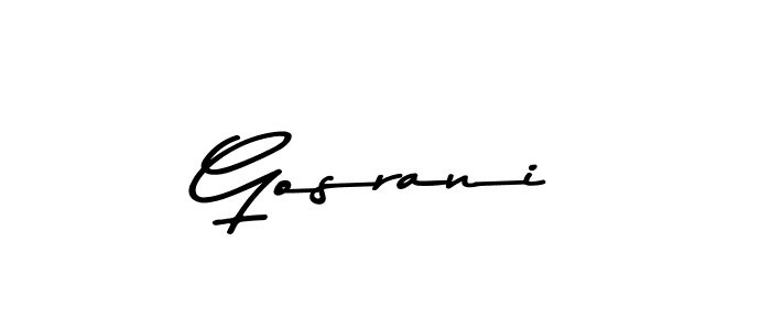 This is the best signature style for the Gosrani name. Also you like these signature font (Asem Kandis PERSONAL USE). Mix name signature. Gosrani signature style 9 images and pictures png