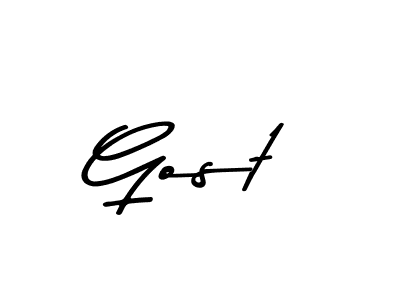 Design your own signature with our free online signature maker. With this signature software, you can create a handwritten (Asem Kandis PERSONAL USE) signature for name Gost. Gost signature style 9 images and pictures png