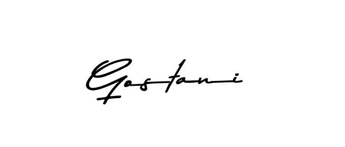 Similarly Asem Kandis PERSONAL USE is the best handwritten signature design. Signature creator online .You can use it as an online autograph creator for name Gostani. Gostani signature style 9 images and pictures png