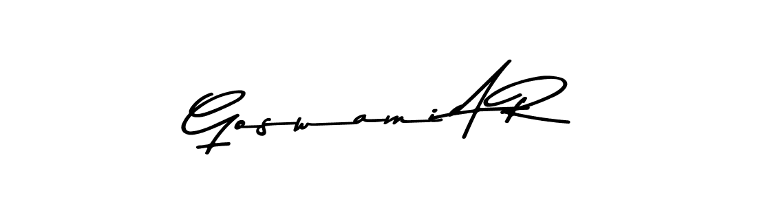 Also You can easily find your signature by using the search form. We will create Goswami A R name handwritten signature images for you free of cost using Asem Kandis PERSONAL USE sign style. Goswami A R signature style 9 images and pictures png