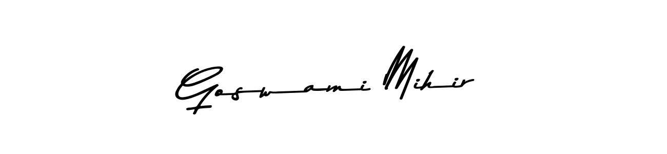 Similarly Asem Kandis PERSONAL USE is the best handwritten signature design. Signature creator online .You can use it as an online autograph creator for name Goswami Mihir. Goswami Mihir signature style 9 images and pictures png