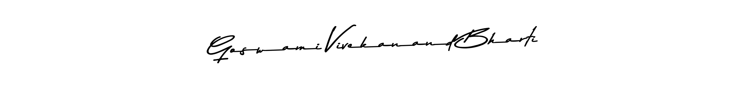 if you are searching for the best signature style for your name Goswami Vivekanand Bharti. so please give up your signature search. here we have designed multiple signature styles  using Asem Kandis PERSONAL USE. Goswami Vivekanand Bharti signature style 9 images and pictures png