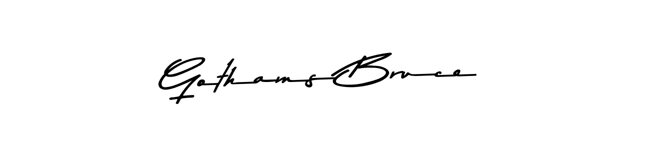 Also we have Gothams Bruce name is the best signature style. Create professional handwritten signature collection using Asem Kandis PERSONAL USE autograph style. Gothams Bruce signature style 9 images and pictures png