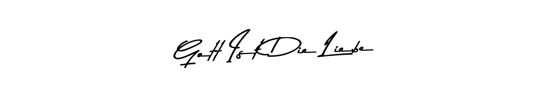 Asem Kandis PERSONAL USE is a professional signature style that is perfect for those who want to add a touch of class to their signature. It is also a great choice for those who want to make their signature more unique. Get Gott Ist Die Liebe name to fancy signature for free. Gott Ist Die Liebe signature style 9 images and pictures png