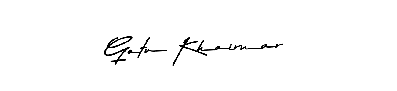 Design your own signature with our free online signature maker. With this signature software, you can create a handwritten (Asem Kandis PERSONAL USE) signature for name Gotu Khairnar. Gotu Khairnar signature style 9 images and pictures png