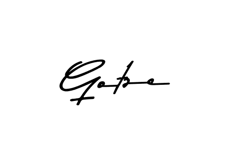 How to make Gotze name signature. Use Asem Kandis PERSONAL USE style for creating short signs online. This is the latest handwritten sign. Gotze signature style 9 images and pictures png