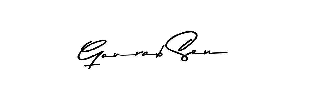 Create a beautiful signature design for name Gourab Sen. With this signature (Asem Kandis PERSONAL USE) fonts, you can make a handwritten signature for free. Gourab Sen signature style 9 images and pictures png