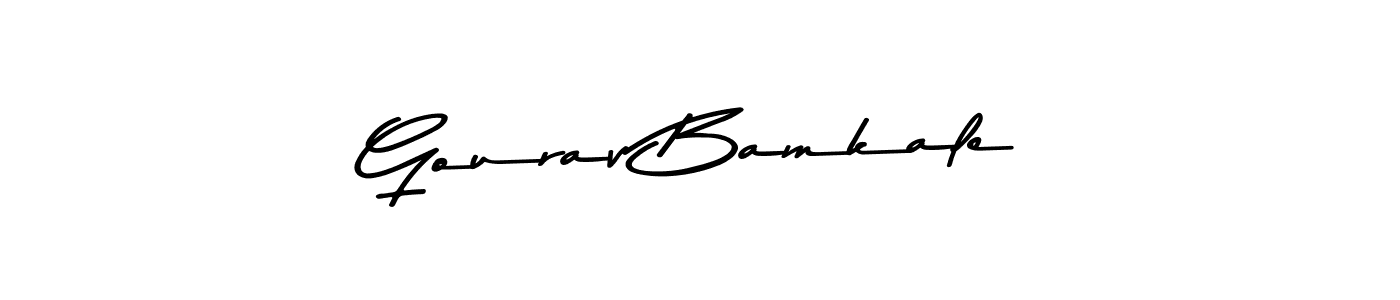 Create a beautiful signature design for name Gourav Bamkale. With this signature (Asem Kandis PERSONAL USE) fonts, you can make a handwritten signature for free. Gourav Bamkale signature style 9 images and pictures png