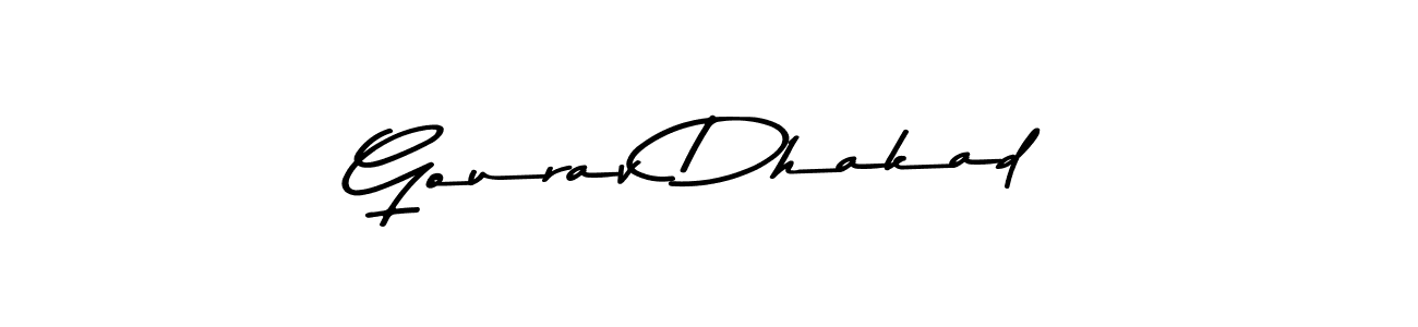 Make a beautiful signature design for name Gourav Dhakad. With this signature (Asem Kandis PERSONAL USE) style, you can create a handwritten signature for free. Gourav Dhakad signature style 9 images and pictures png