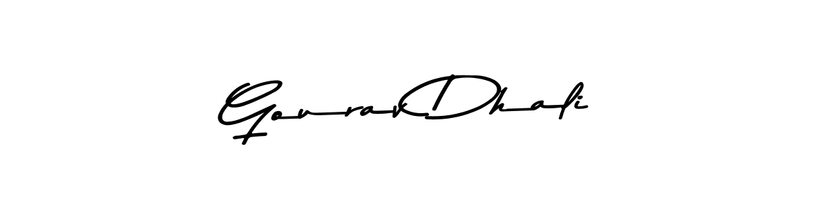 Create a beautiful signature design for name Gourav Dhali. With this signature (Asem Kandis PERSONAL USE) fonts, you can make a handwritten signature for free. Gourav Dhali signature style 9 images and pictures png