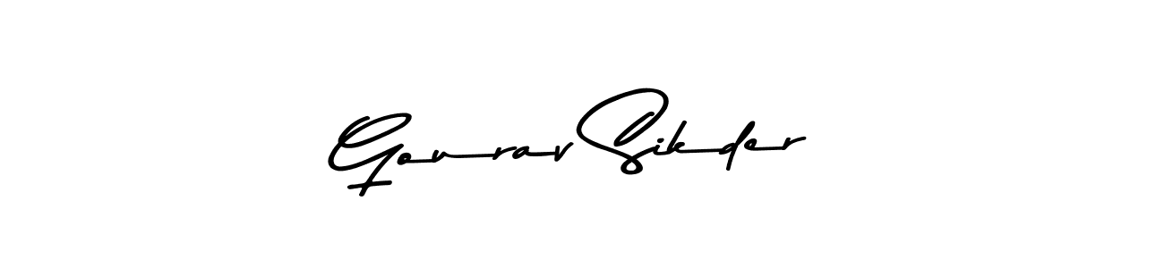 Create a beautiful signature design for name Gourav Sikder. With this signature (Asem Kandis PERSONAL USE) fonts, you can make a handwritten signature for free. Gourav Sikder signature style 9 images and pictures png