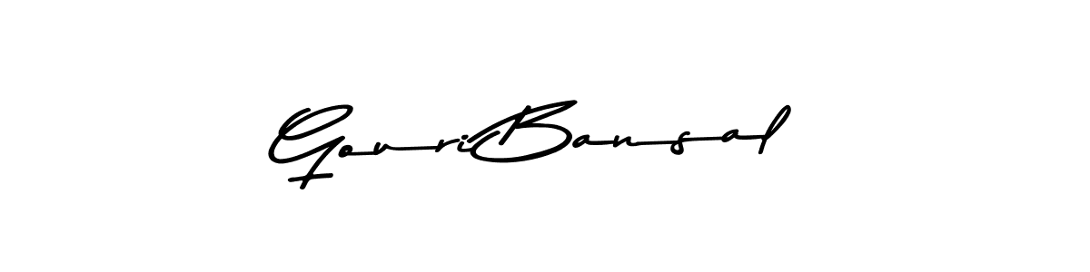 You should practise on your own different ways (Asem Kandis PERSONAL USE) to write your name (Gouri Bansal) in signature. don't let someone else do it for you. Gouri Bansal signature style 9 images and pictures png