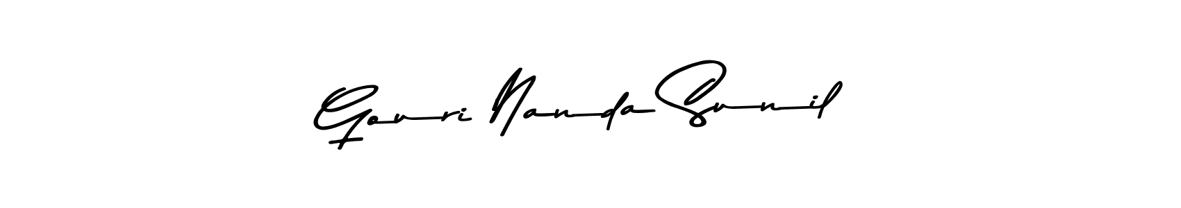 Also we have Gouri Nanda Sunil name is the best signature style. Create professional handwritten signature collection using Asem Kandis PERSONAL USE autograph style. Gouri Nanda Sunil signature style 9 images and pictures png