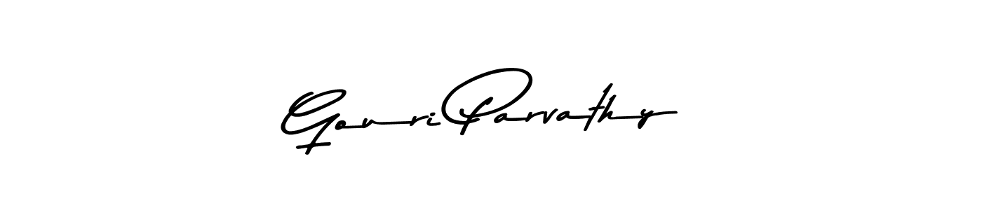 Gouri Parvathy stylish signature style. Best Handwritten Sign (Asem Kandis PERSONAL USE) for my name. Handwritten Signature Collection Ideas for my name Gouri Parvathy. Gouri Parvathy signature style 9 images and pictures png